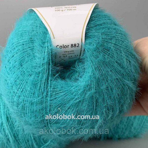 Пряжа для ручного вязания Norka (норка) от Avanti Yarn - 882 ярко-бирюзовый (морская волна) 2529680420 фото